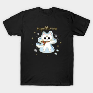 Sagittarius Holiday Kitty Cat T-Shirt